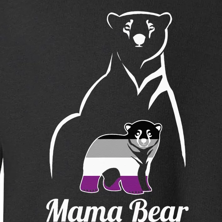 Asexual Mama Bear Asexual Pride LGBT Ace Pride Flag Mom Toddler Sweatshirt