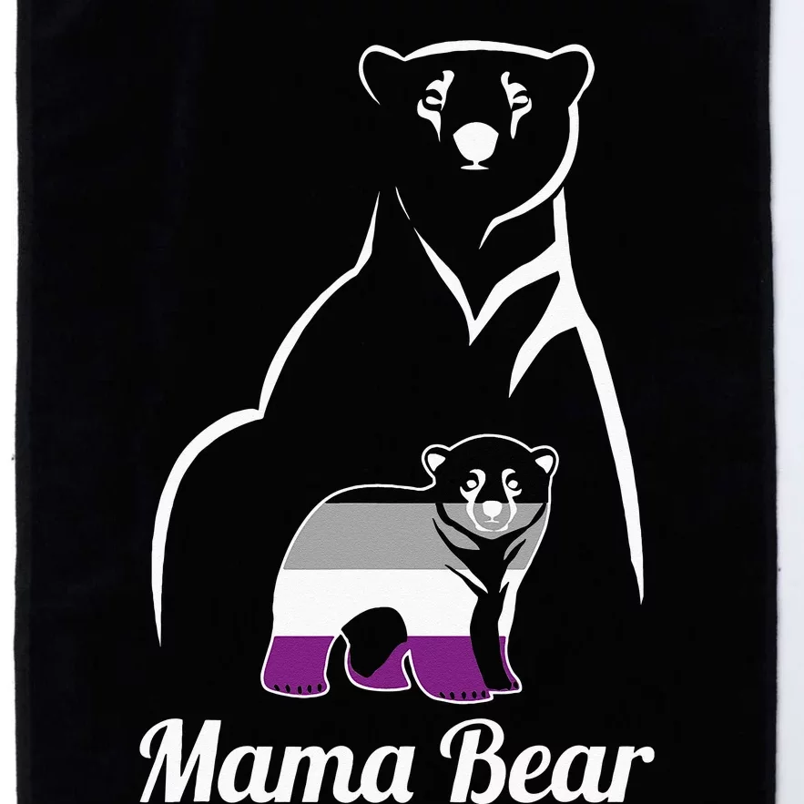 Asexual Mama Bear Asexual Pride LGBT Ace Pride Flag Mom Platinum Collection Golf Towel