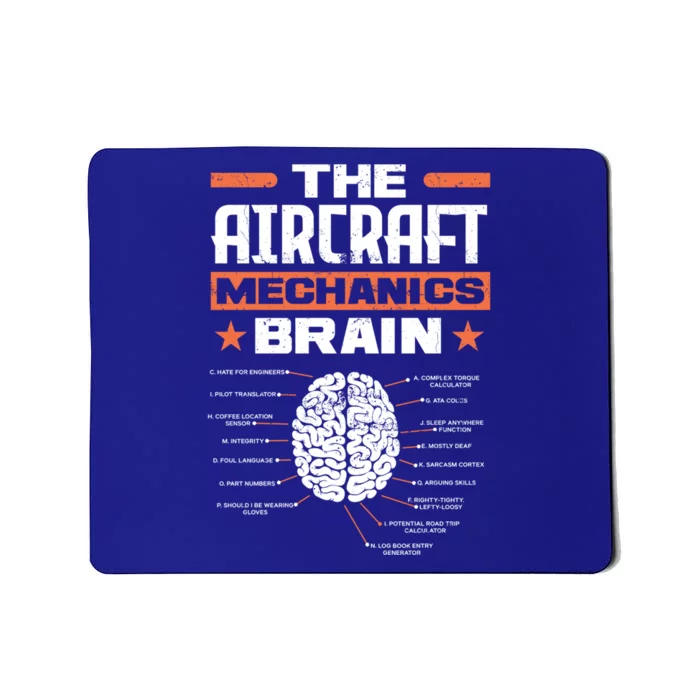 Aircraft Mechanics Brain Aviation Funny Aircraft Mechanic Cool Gift Mousepad