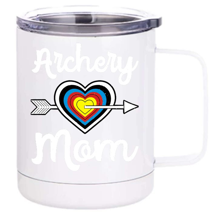 Archery Mom Bowwoman Archer Mother's Day Bowhunter Arrow Hoodie Front & Back 12oz Stainless Steel Tumbler Cup