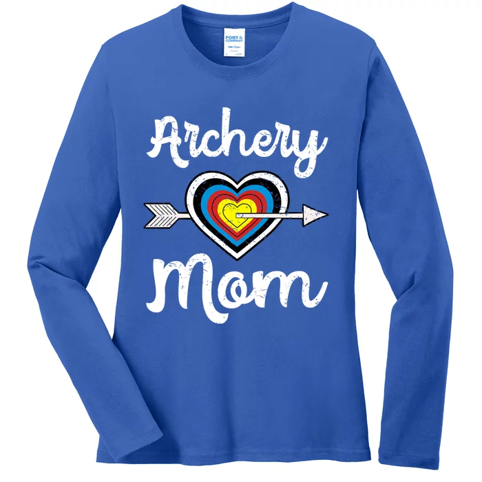 Archery Mom Bow Archer Mother's Day Bowhunter Arrow Gift Ladies Long Sleeve Shirt