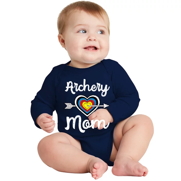 Archery Mom Bow Archer Mother's Day Bowhunter Arrow Gift Baby Long Sleeve Bodysuit