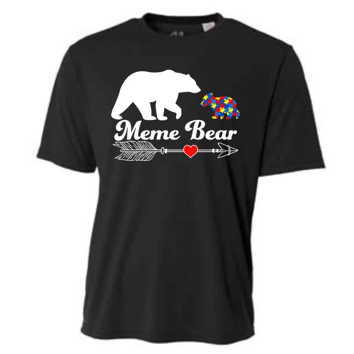 Autism Meme Bear Puzzle Autism Awareness Autistic Support Cute Gift Cooling Performance Crew T-Shirt