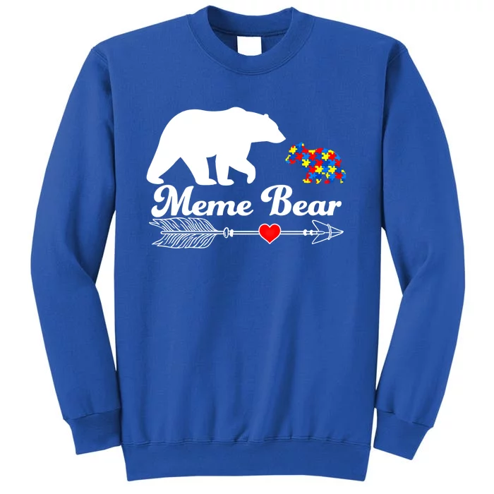 Autism Meme Bear Puzzle Autism Awareness Autistic Support Cute Gift Tall Sweatshirt