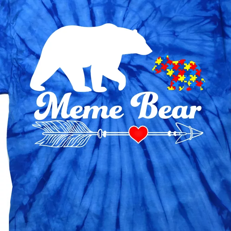 Autism Meme Bear Puzzle Autism Awareness Autistic Support Cute Gift Tie-Dye T-Shirt