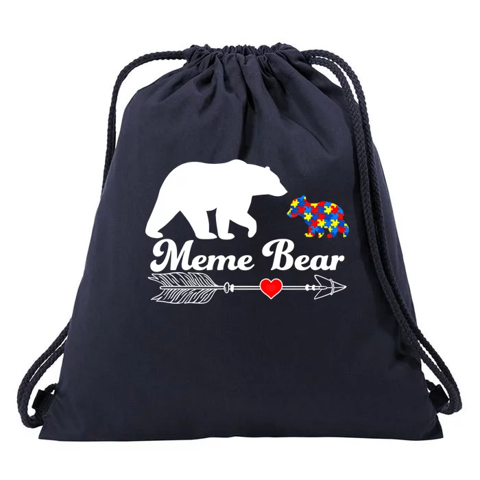 Autism Meme Bear Puzzle Autism Awareness Autistic Support Cute Gift Drawstring Bag