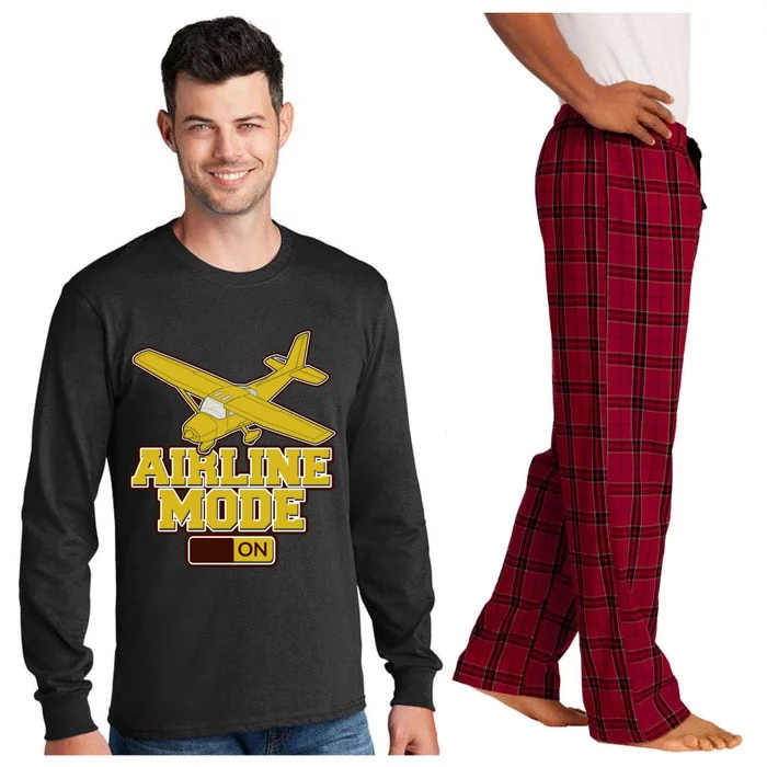 Airline Mode Best C172 Flying Pilot Gift Long Sleeve Pajama Set