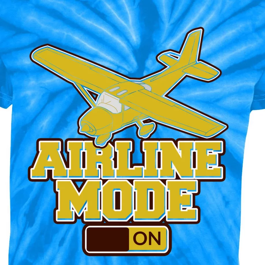 Airline Mode Best C172 Flying Pilot Gift Kids Tie-Dye T-Shirt