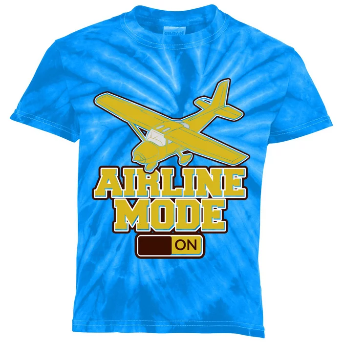 Airline Mode Best C172 Flying Pilot Gift Kids Tie-Dye T-Shirt