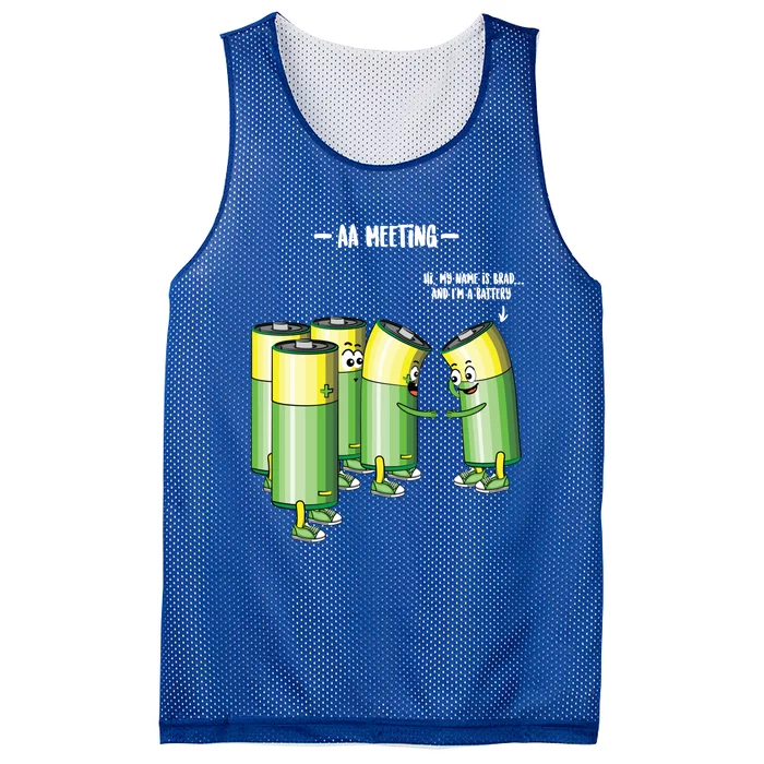 Aa Meeting Battery Alcohol Addict Beer Wine Funny Gift Mesh Reversible Basketball Jersey Tank