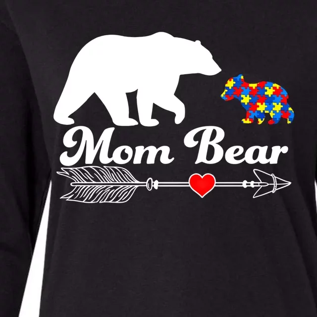 Autism Mom Bear Puzzle Autism Awareness Autistic Support Meaningful Gift Womens Cotton Relaxed Long Sleeve T-Shirt