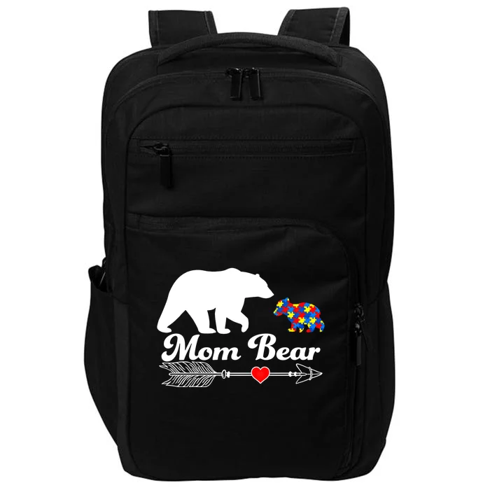 Autism Mom Bear Puzzle Autism Awareness Autistic Support Meaningful Gift Impact Tech Backpack