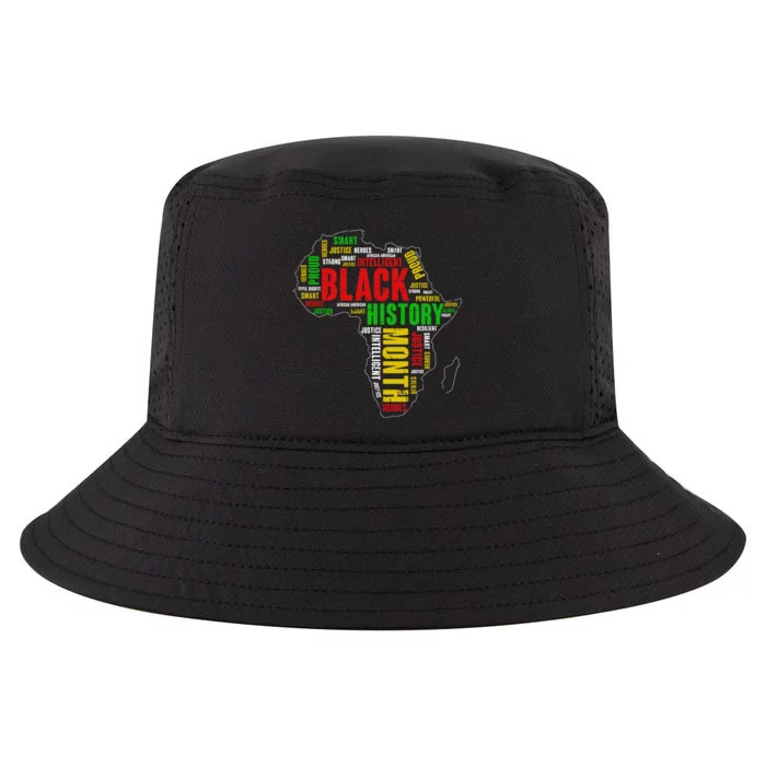 African Map Black History Month Gift Afro America Cool Comfort Performance Bucket Hat