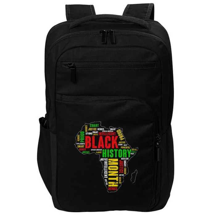 African Map Black History Month Gift Afro America Impact Tech Backpack