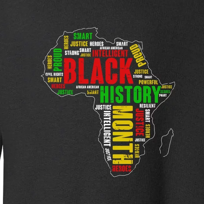 African Map Black History Month Gift Afro America Toddler Sweatshirt