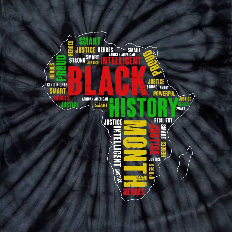 African Map Black History Month Gift Afro America Tie-Dye T-Shirt