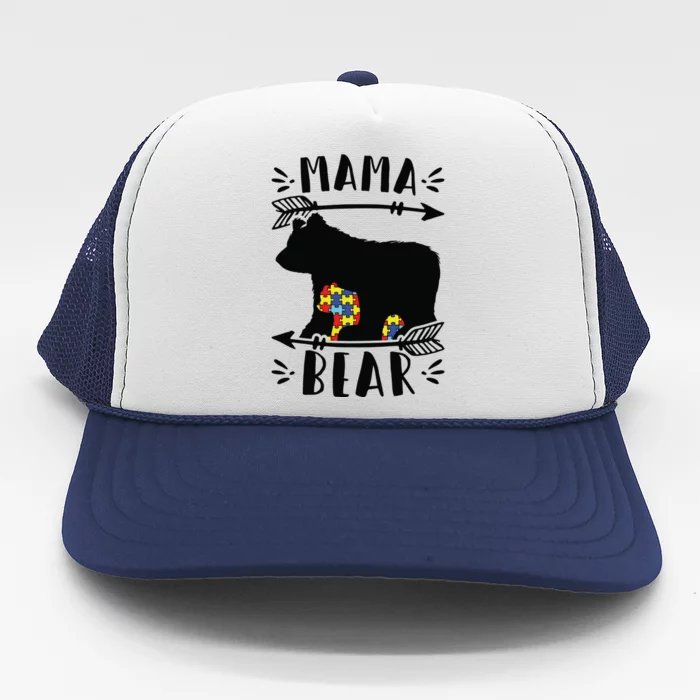 Autism Mama Bear Autism Mother Meaningful Gift Trucker Hat