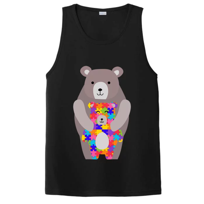 Autism Mama Bear Gift Cool Gift Cute Autistic Hoody Gift Performance Tank