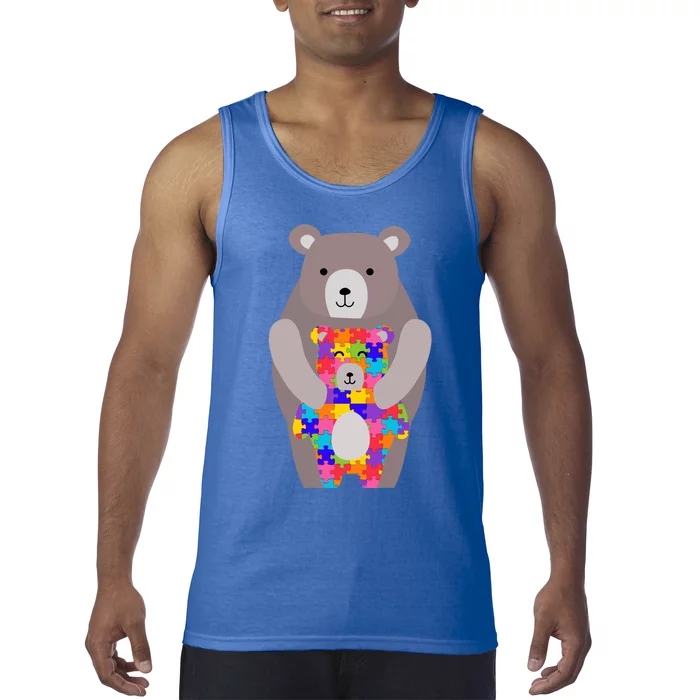 Autism Mama Bear Gift Cool Gift Cute Autistic Hoody Gift Tank Top