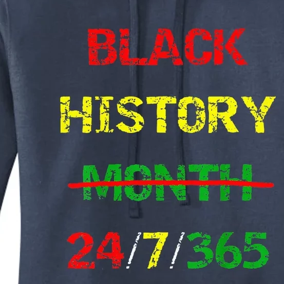 African Melanin Black History Month 24 7 365 Black Pride Women's Pullover Hoodie