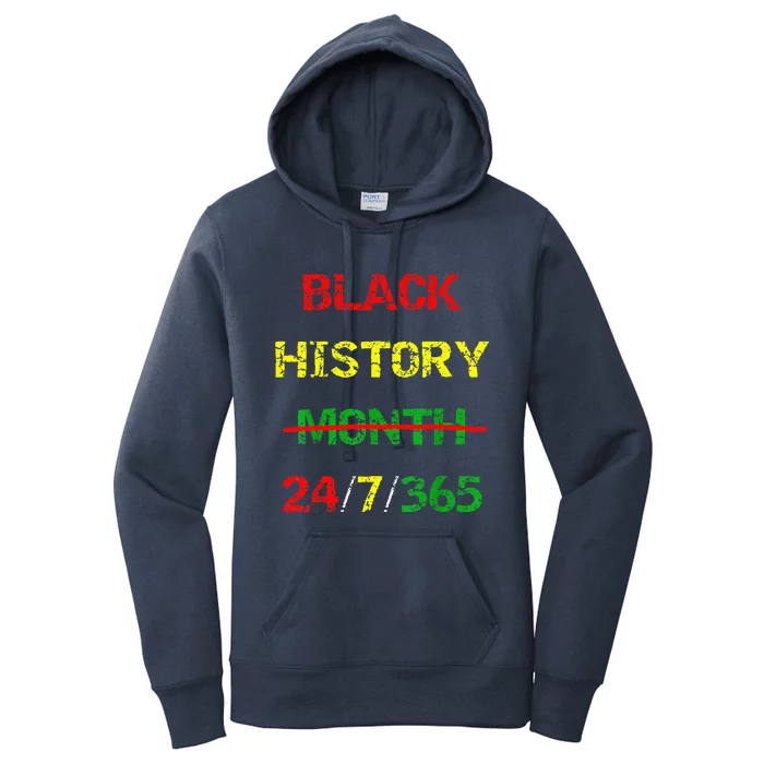 African Melanin Black History Month 24 7 365 Black Pride Women's Pullover Hoodie