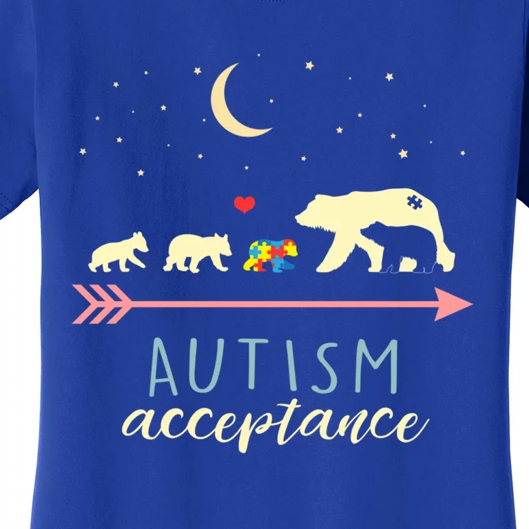 Autism Mama Bear With 4 Cubs Meaningful Gift Women's T-Shirt