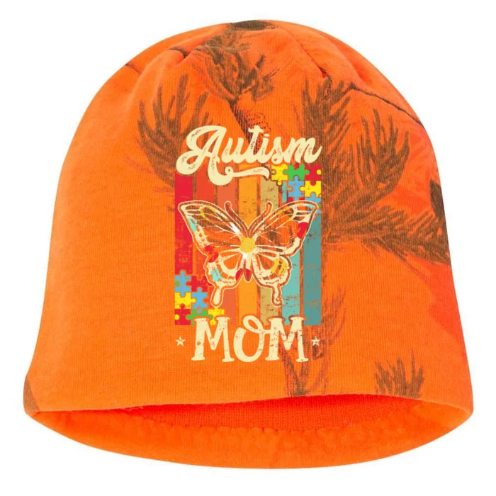 Autism Mom Butterfly Gift Kati - Camo Knit Beanie