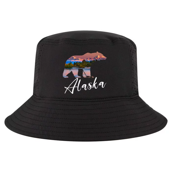 Alaskan Mountains Bear Grizzly Alaska State Souvenirs Cool Comfort Performance Bucket Hat