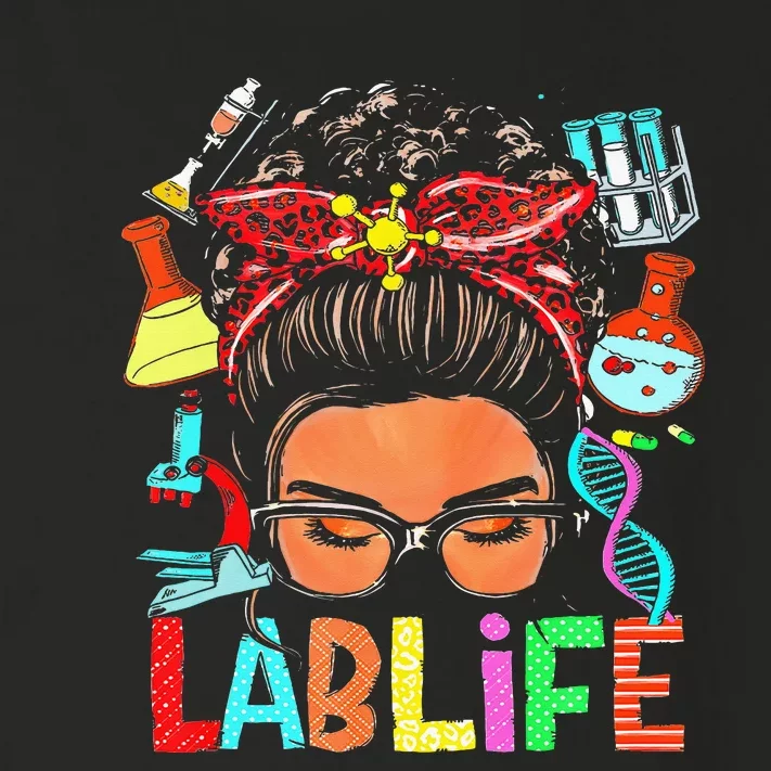 Afro Messy Bun Laboratory Life Lab Week 2024 Lab Technician Toddler Long Sleeve Shirt