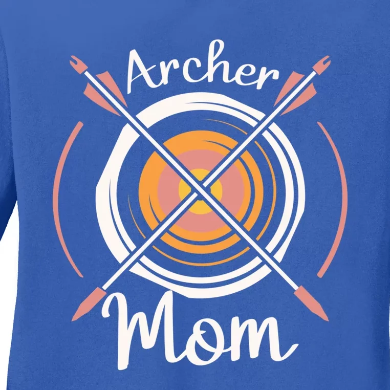 Archer Mom Bowmaster Archery Bow And Arrow Mothers Day Gift Ladies Long Sleeve Shirt