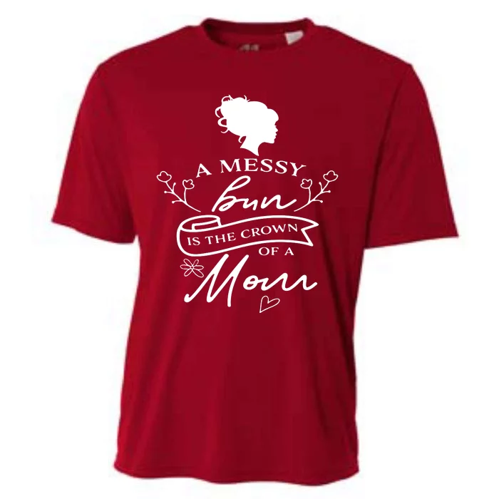 A Messy Bun New Mom Cooling Performance Crew T-Shirt