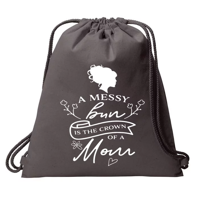 A Messy Bun New Mom Drawstring Bag