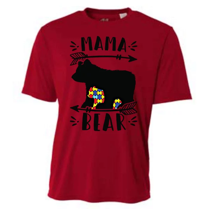 Autism Mama Bear Autism Mother Gift Cooling Performance Crew T-Shirt