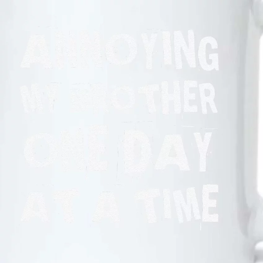 Annoying My Brother One Day At A Time Funny Sibling Black Color Changing Mug