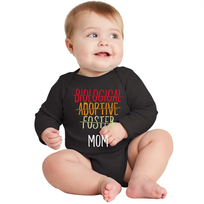 Adoption Mother Biological Adoptive Foster Mom Mother's Day Baby Long Sleeve Bodysuit