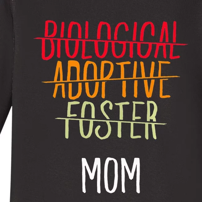 Adoption Mother Biological Adoptive Foster Mom Mother's Day Baby Long Sleeve Bodysuit