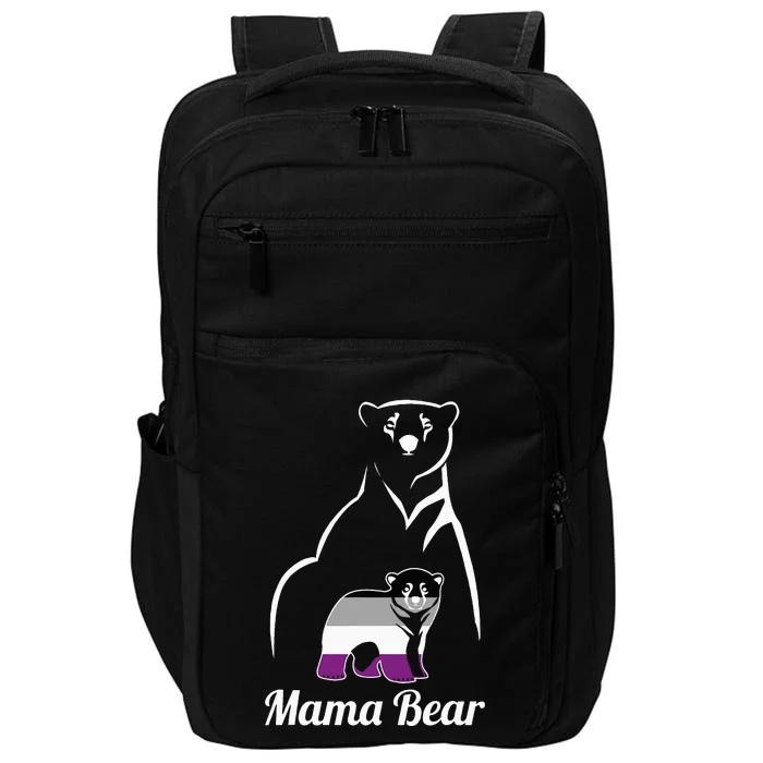 Asexual Mama Bear Asexual Pride LGBT Ace Pride Flag Mom Impact Tech Backpack