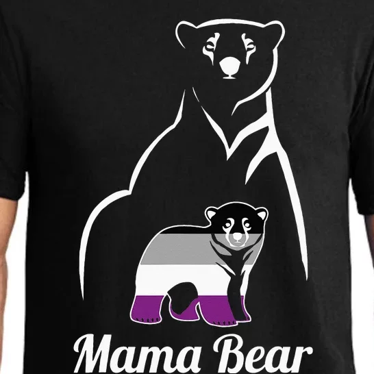 Asexual Mama Bear Asexual Pride LGBT Ace Pride Flag Mom Pajama Set