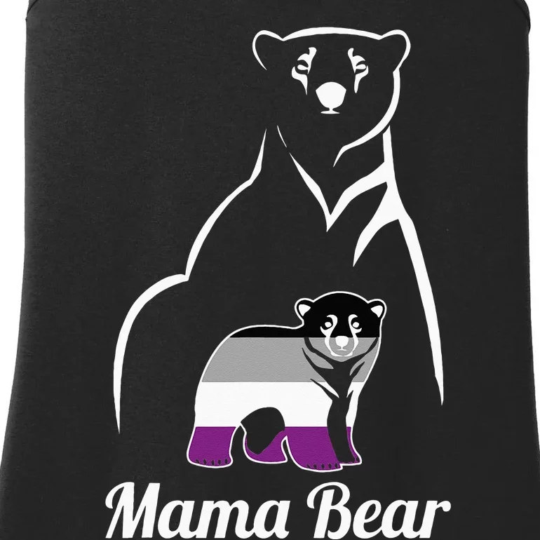 Asexual Mama Bear Asexual Pride LGBT Ace Pride Flag Mom Ladies Essential Tank