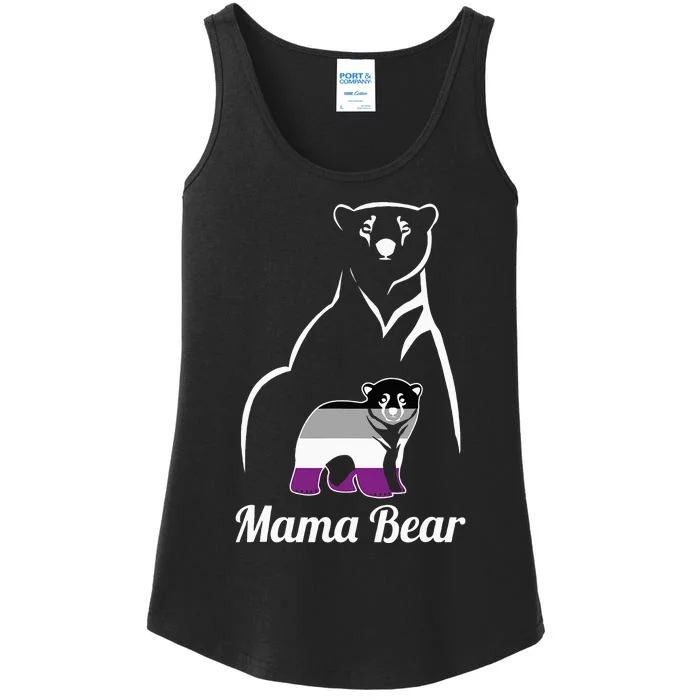 Asexual Mama Bear Asexual Pride LGBT Ace Pride Flag Mom Ladies Essential Tank