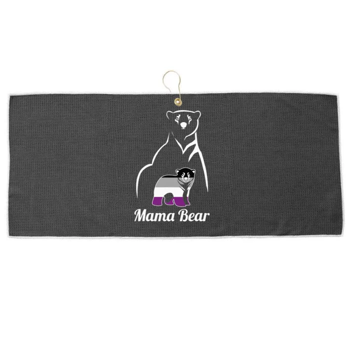 Asexual Mama Bear Asexual Pride LGBT Ace Pride Flag Mom Large Microfiber Waffle Golf Towel