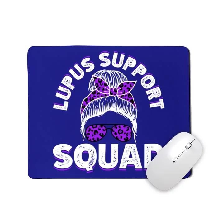 Afro Messy Bun Leopard Lupus Awareness Gift Mousepad