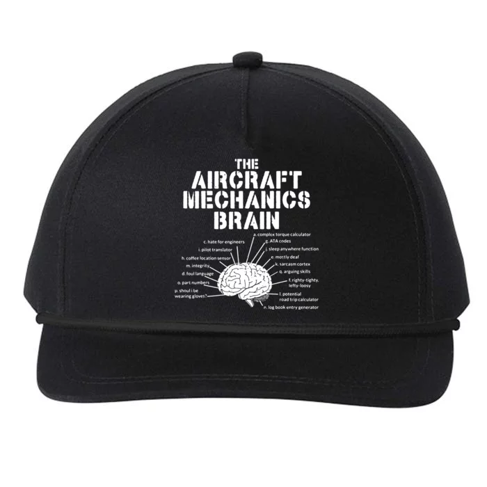 Aircraft Mechanics Brain Shirt Aviation Gift Snapback Five-Panel Rope Hat