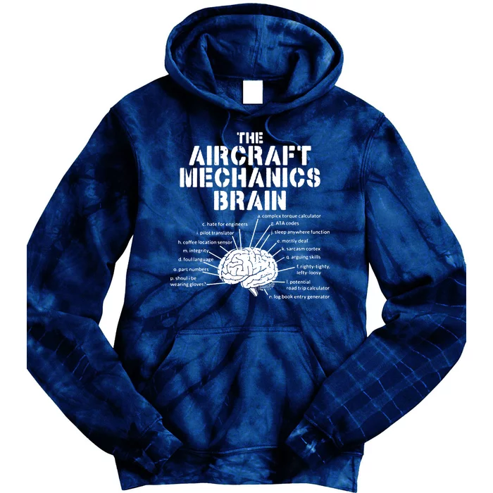 Aircraft Mechanics Brain Shirt Aviation Gift Tie Dye Hoodie