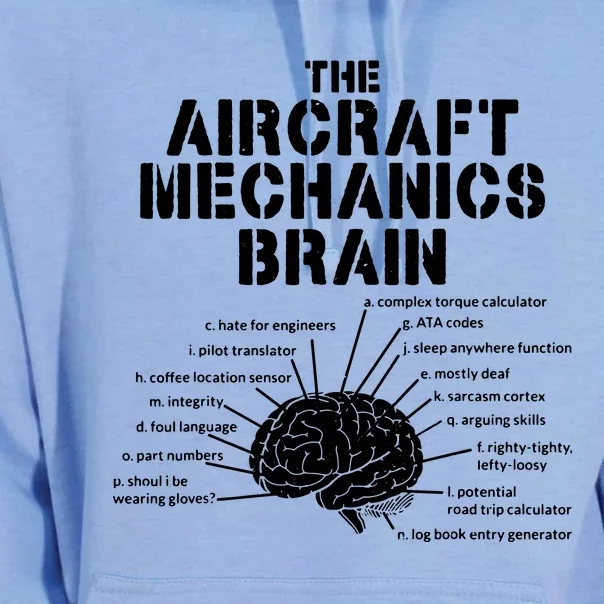 Aircraft Mechanics Brain Shirt Aviation Gift Unisex Surf Hoodie