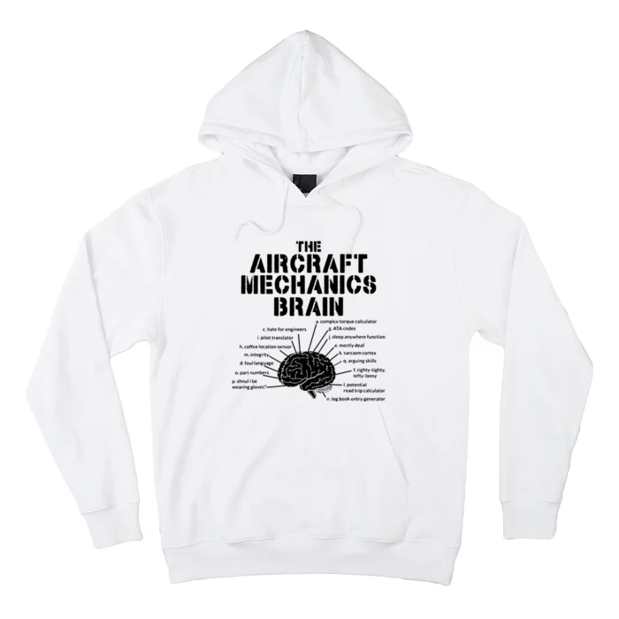 Aircraft Mechanics Brain Shirt Aviation Gift Hoodie