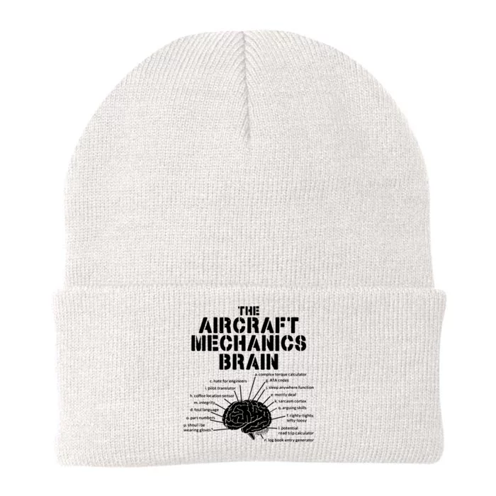 Aircraft Mechanics Brain Shirt Aviation Gift Knit Cap Winter Beanie