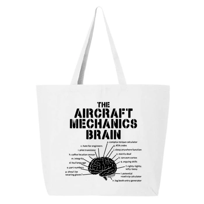 Aircraft Mechanics Brain Shirt Aviation Gift 25L Jumbo Tote