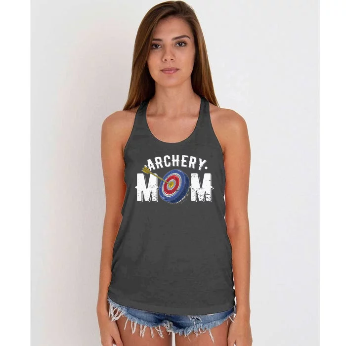 Archery Mom Bow Arrow Shooting Sports Hunter Women's Knotted Racerback Tank