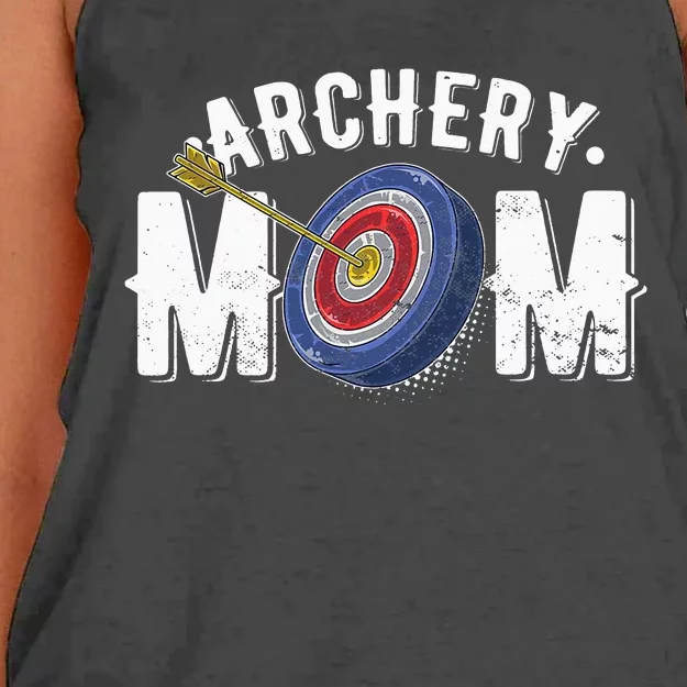 Archery Mom Bow Arrow Shooting Sports Hunter Women's Knotted Racerback Tank